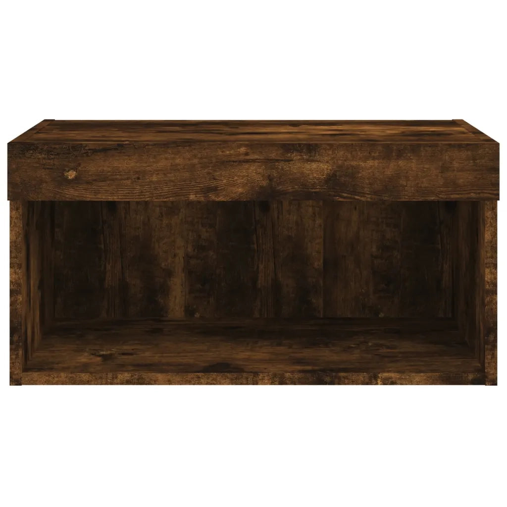 Mobile TV | Armadietto TV | Mobile Porta TV con Luci LED Rovere Fumo 60x30x30 cm