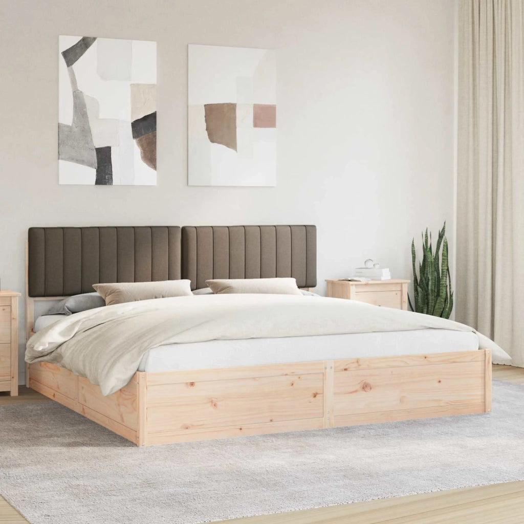 Letto con Testiera Rivestita Talpa 200 x 200 cm Pino massello 3398212