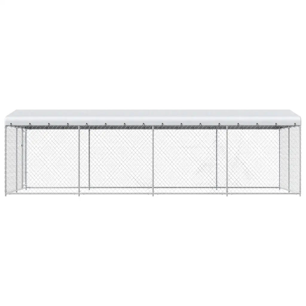Canile da Esterno con Tetto 7,6x3,8x2,3 m 144937