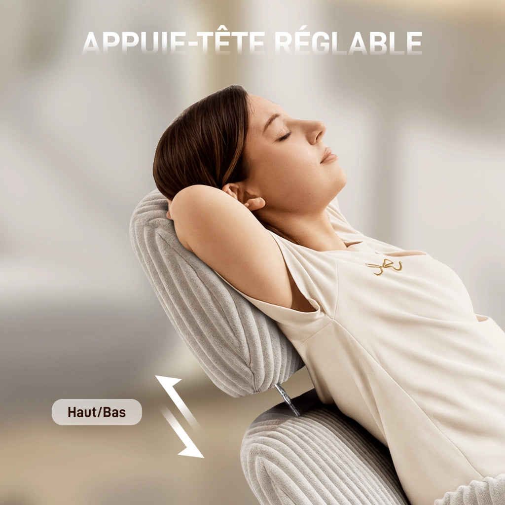 Sedia da ufficio ergonomica in velluto ¨C zephmum ¨C grigio
