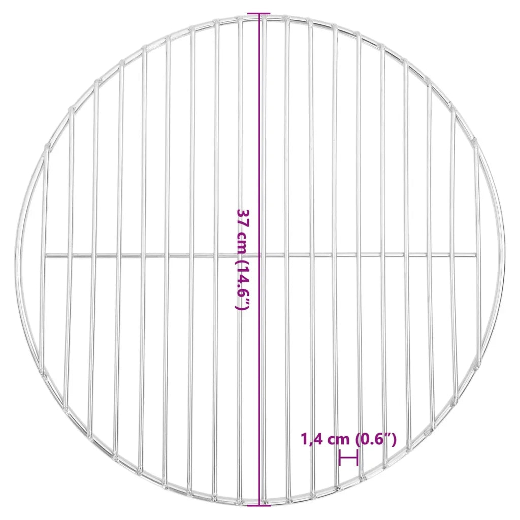 Griglia per Barbecue Rotonda Ã˜37 cm in Acciaio Inossidabile 304