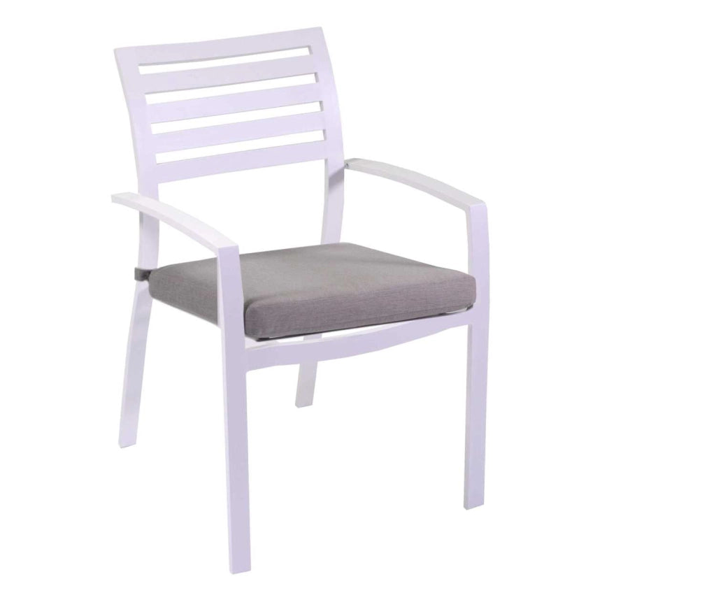 Sedia da Giardino 58x57xh88 cm in Alluminio New Boston Bianco