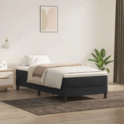 Giroletto a Molle con Materasso Nero 90x210 cm in Velluto