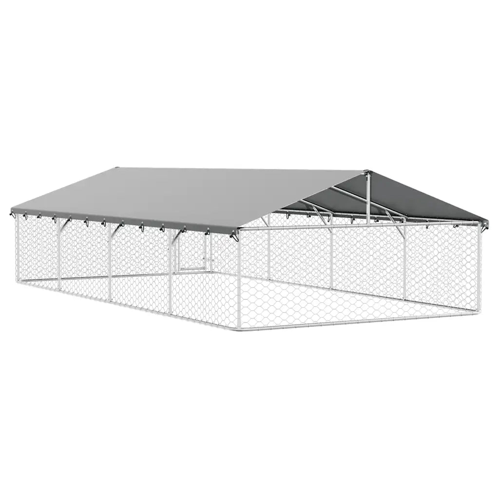 Gabbia per Cani da Esterno con Tetto 600x300x150 cm 171502