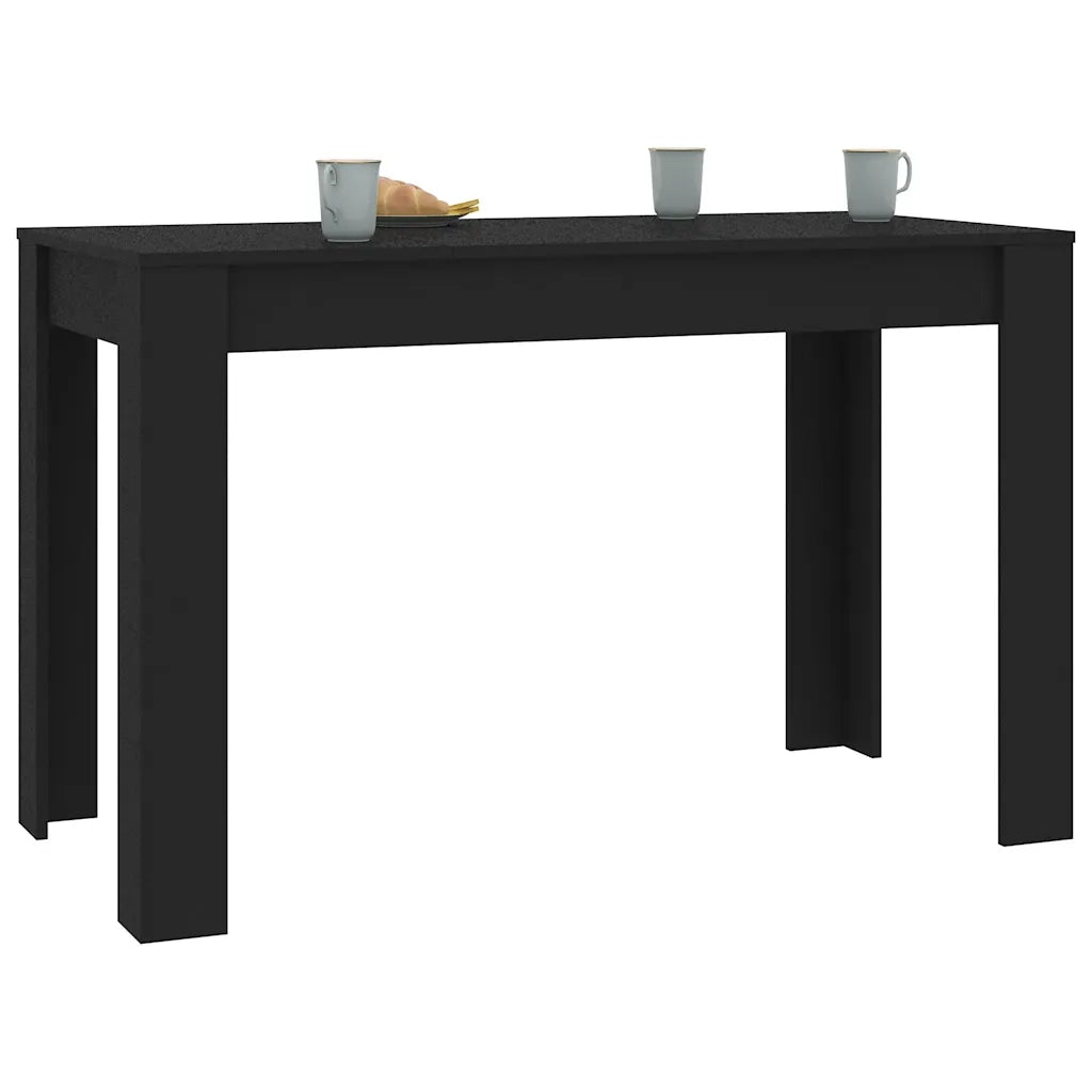 Tavolo da Pranzo Nero 120x60x76 cm in Legno Multistrato 800433