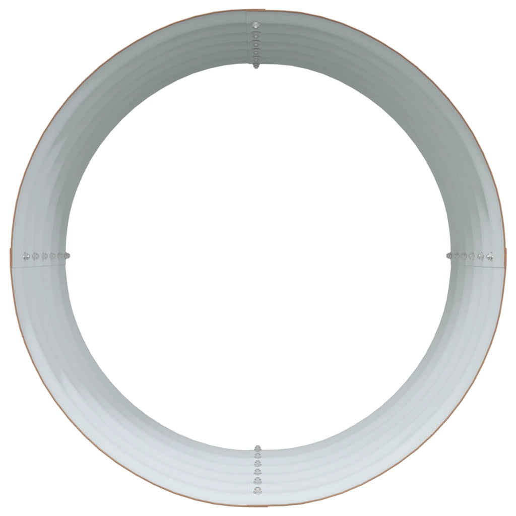 Letto da Giardino Rialzato Marrone con Effetto Legno 80x80x44 cm in Acciaio