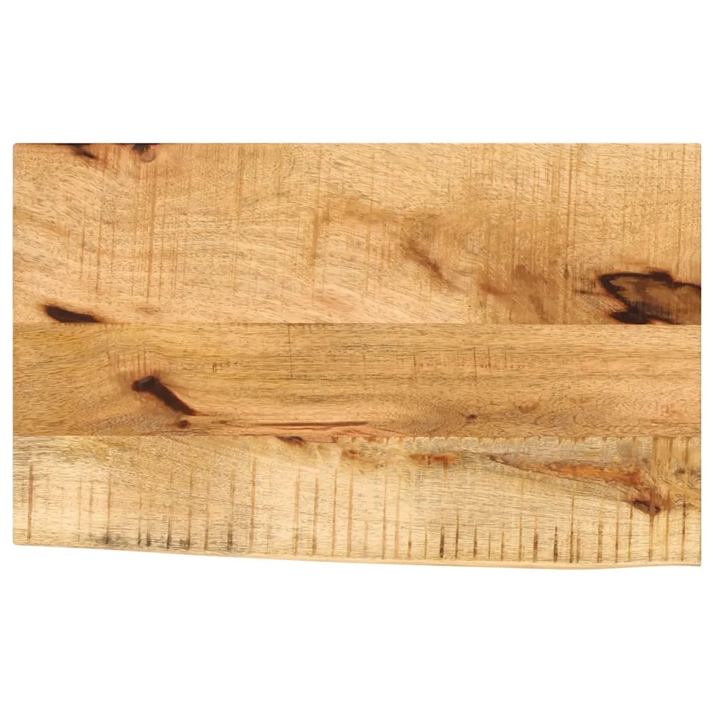 Piano Tavolo 50x40x3,8 cm Bordi Vivi Legno di Mango Grezzo 370391