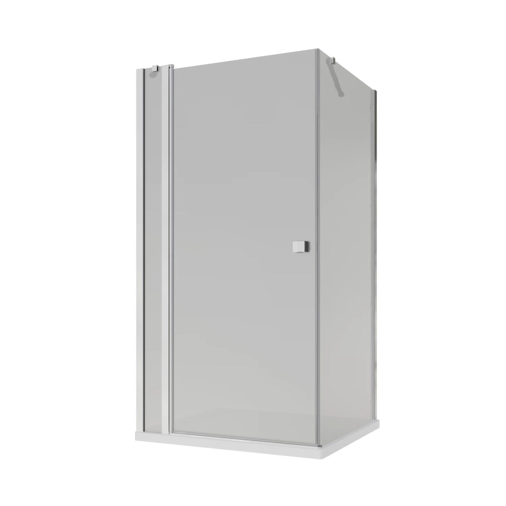 Box doccia angolare 80x95 cm in vetro 6mm opaco. con apertura a battente e parete fissa | Lang