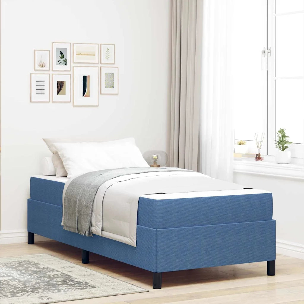 Struttura del letto con materasso-Giroletto Blu 100 x 200 cm Tessuto 768949