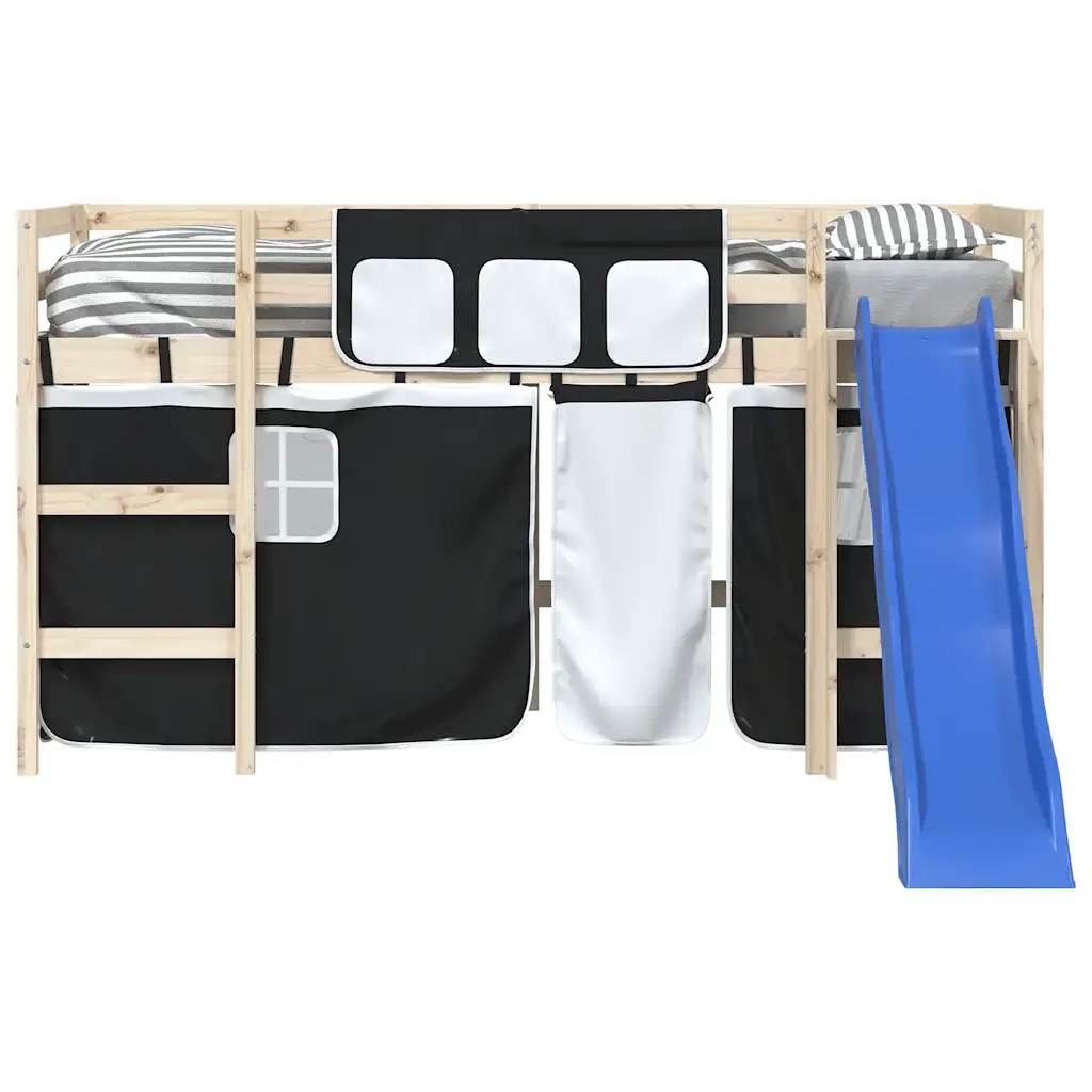 Tende per Letto a Soppalco Bianco e Nero in Poliestere CFW8872343