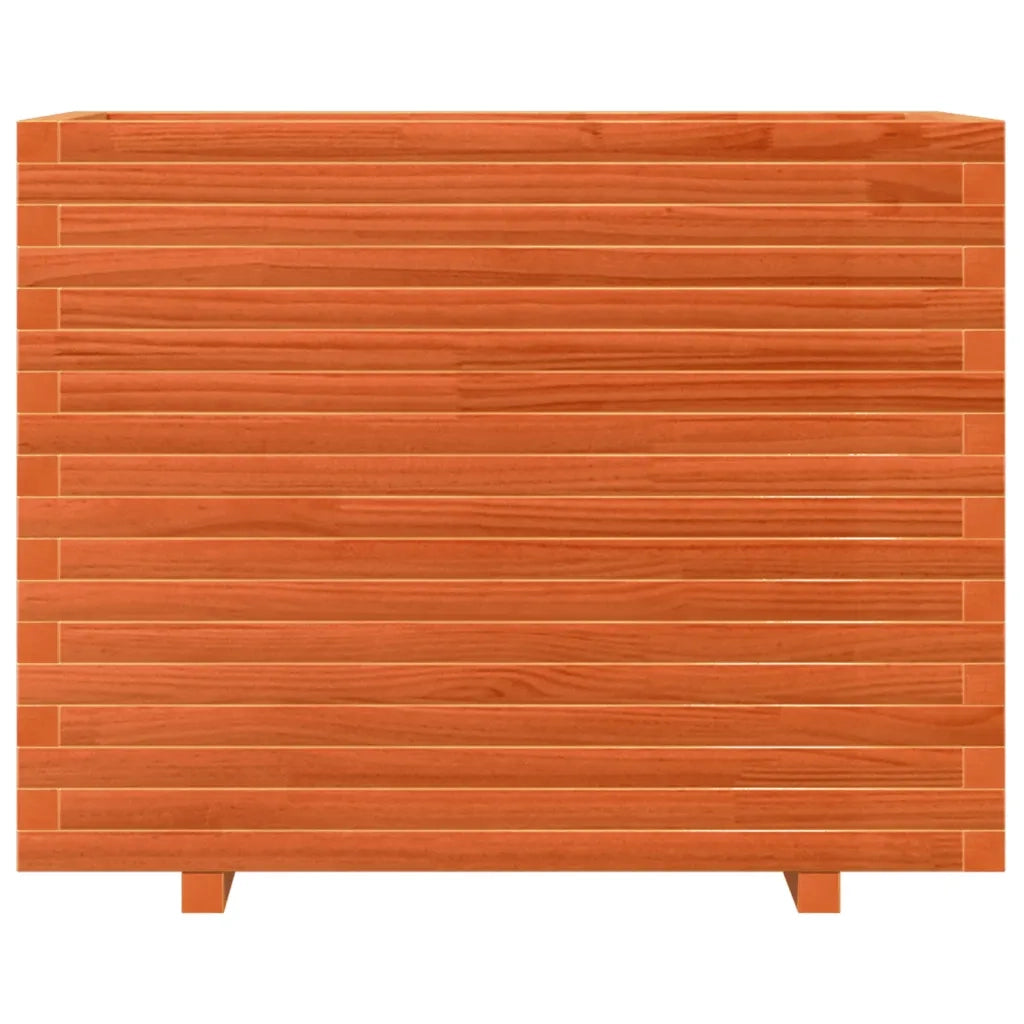 Fioriera Giardino-Vaso da Esterno-Contenitore per Piante Marrone Cera 90x60x72,5cm Legno Massello Pino
