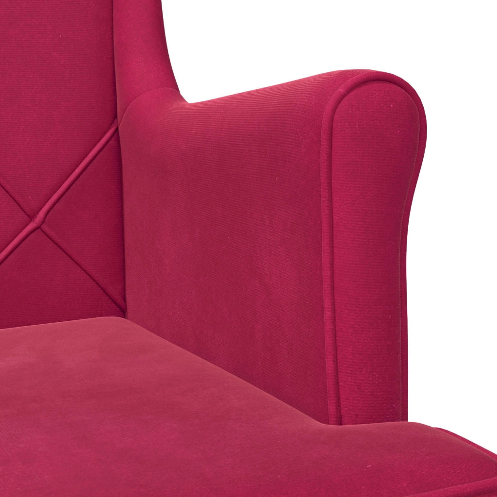 Poltrona | Sedia Relax Rosso Vino Velluto