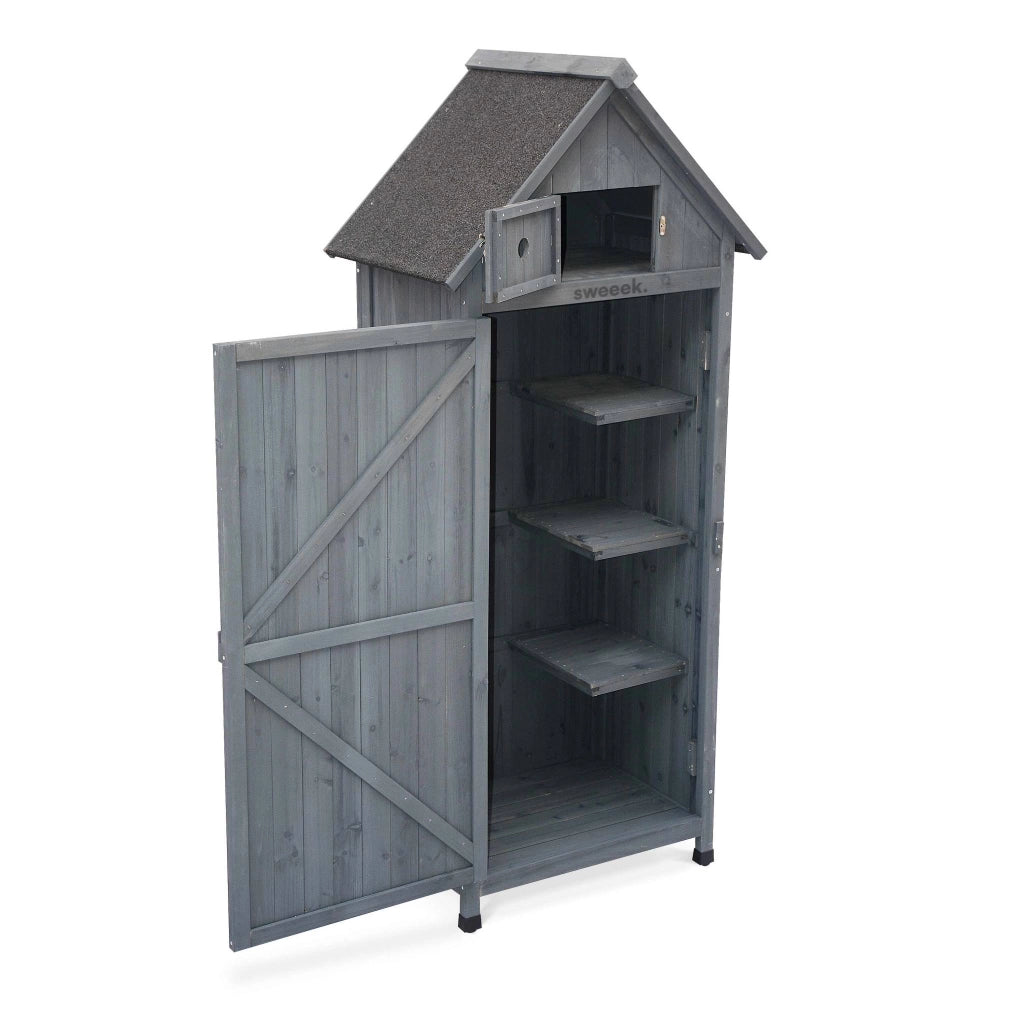 Casetta da giardino in abete, 77x54.5x179cm, antracite