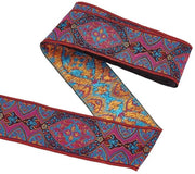 Tessuto a trama Jacquard in lana da 5m per bordure vintage da cucire e ricamo