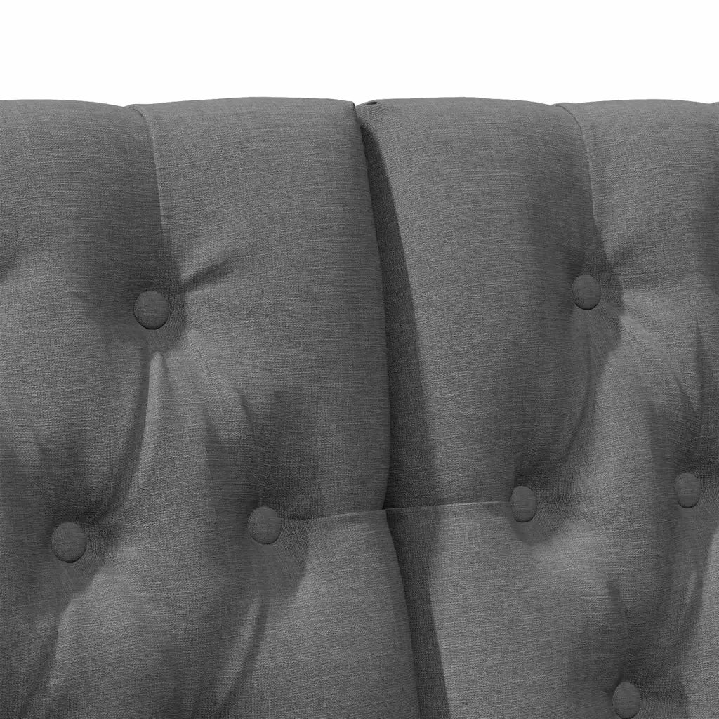 Testiera imbottita Grigio scuro 150 cm Pino massello 879335