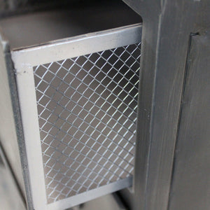 Mobile Emeric 132,5x37,5x82 h cm in Acciaio Grigio