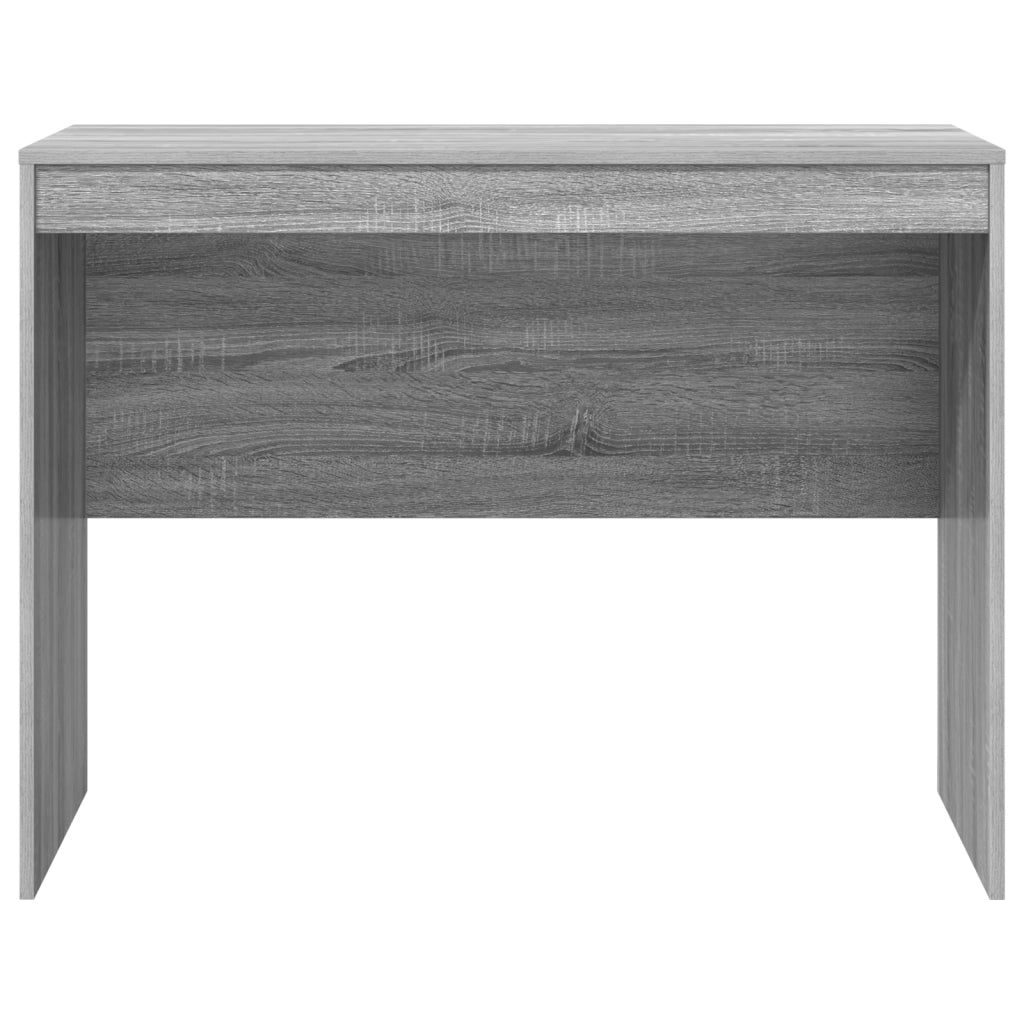 Scrivania moderna Grigio sonoma MDF, Impiallacciatura