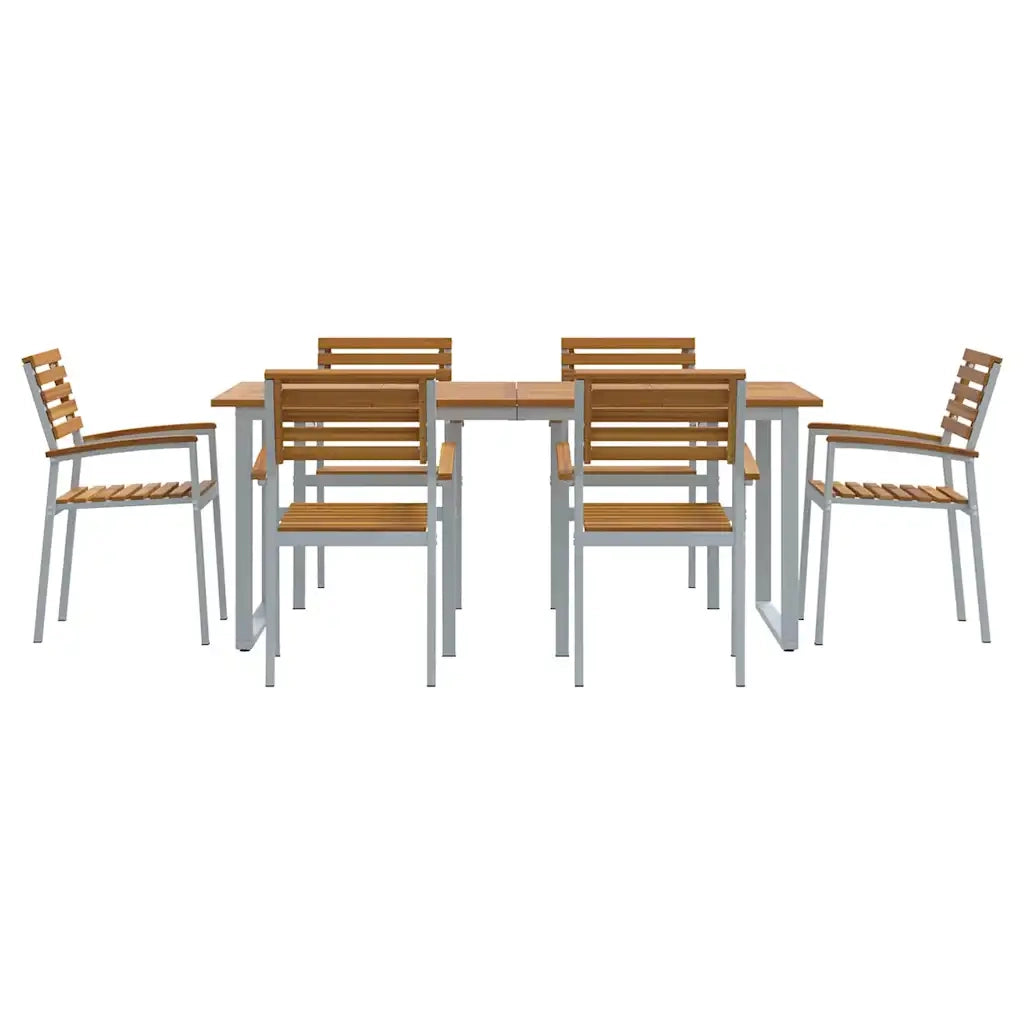 Set da Pranzo per Giardino 7 pcs Grigio 3284348