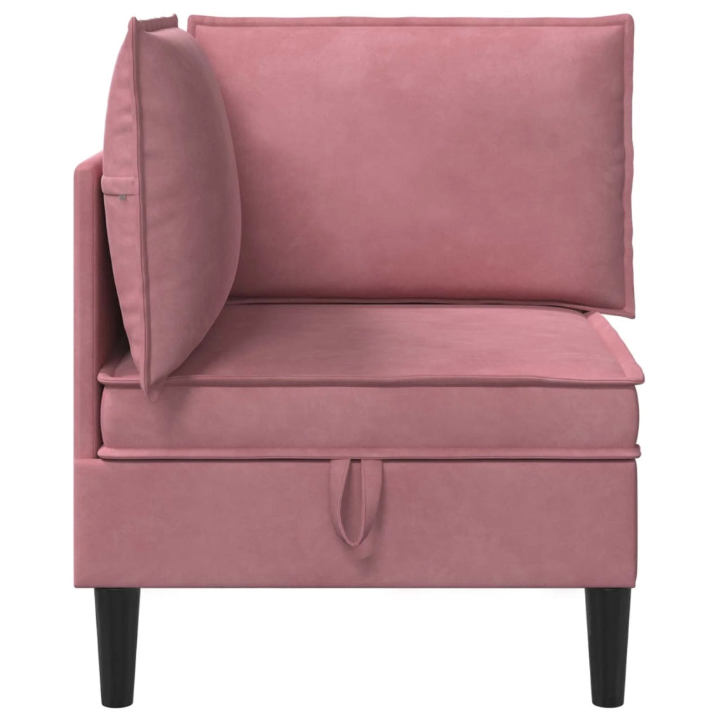 Divano con Stoccaggio Rosa Velluto 42027080