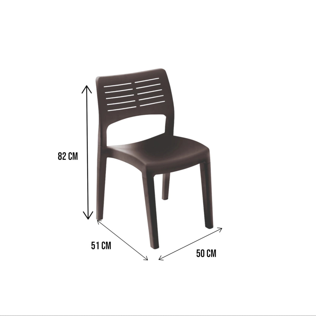 Sedia da esterno Genny, Seduta da giardino, Sedia per tavolo da pranzo, Poltrona outdoor, 100 % Made in Italy, 50x51h82 Cm, Antracite