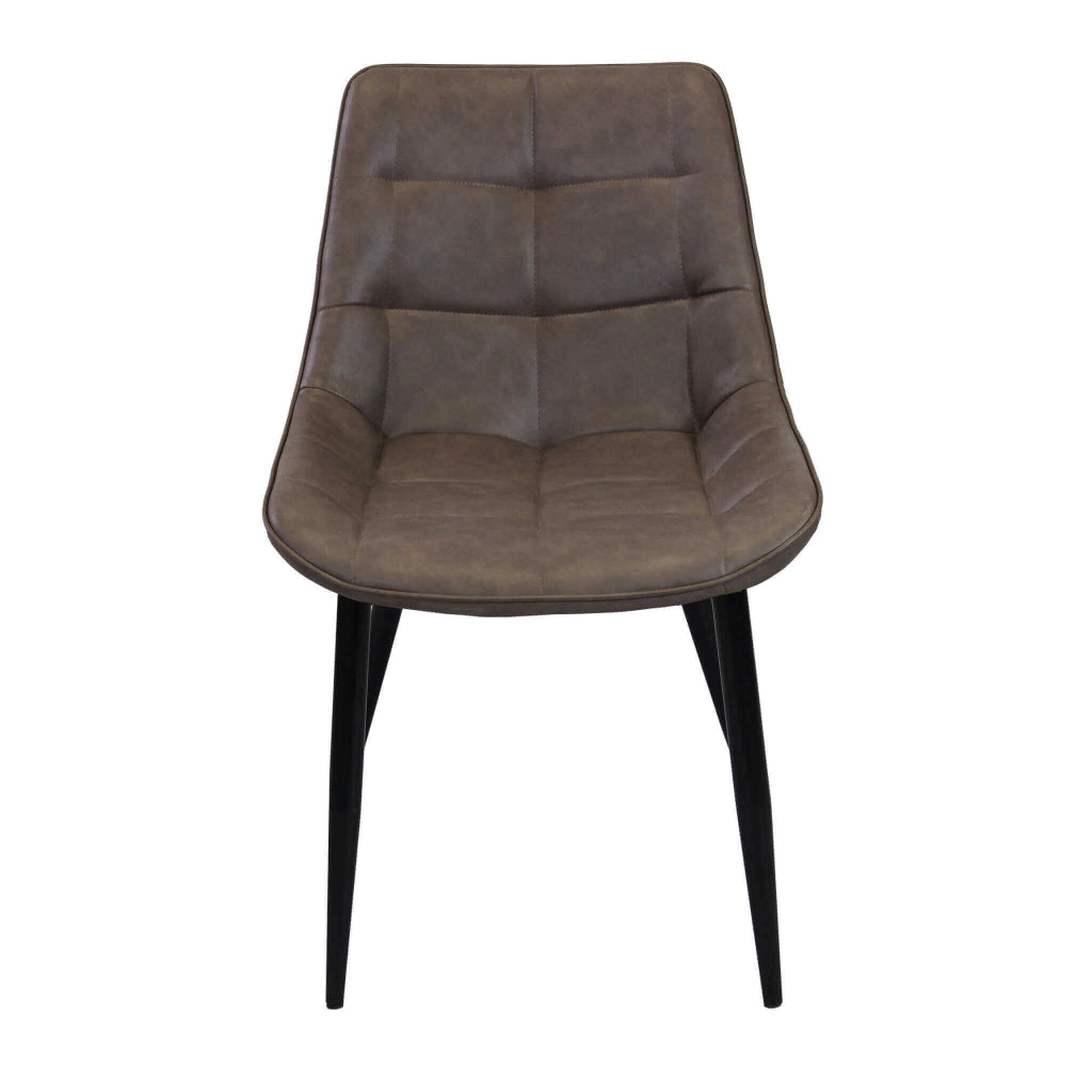 Poltrona per Sala da Pranzo in Ecopelle Metallo cm 44x50x83 - WINNY