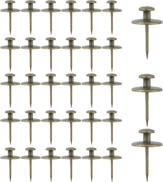 Drukknijper foto haken premium - 30 pezzi - uncini da foto con anker a molla - stile a stella a 5 punte - uncini in lega di zinco - per home office - per parete in legno o stoffa - bronzo.