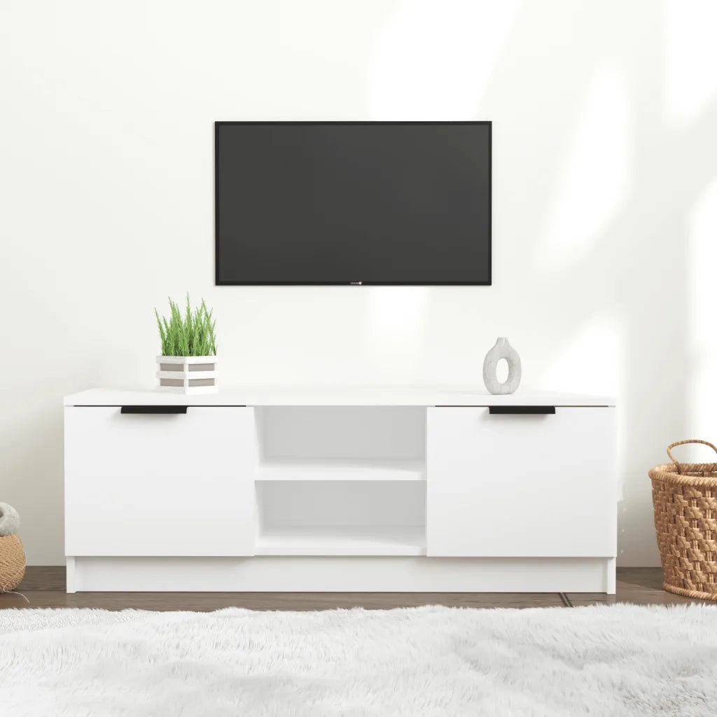 Mobile TV | Armadietto TV | Mobile Porta TV Bianco 102x35x36,5 cm in Legno Multistrato