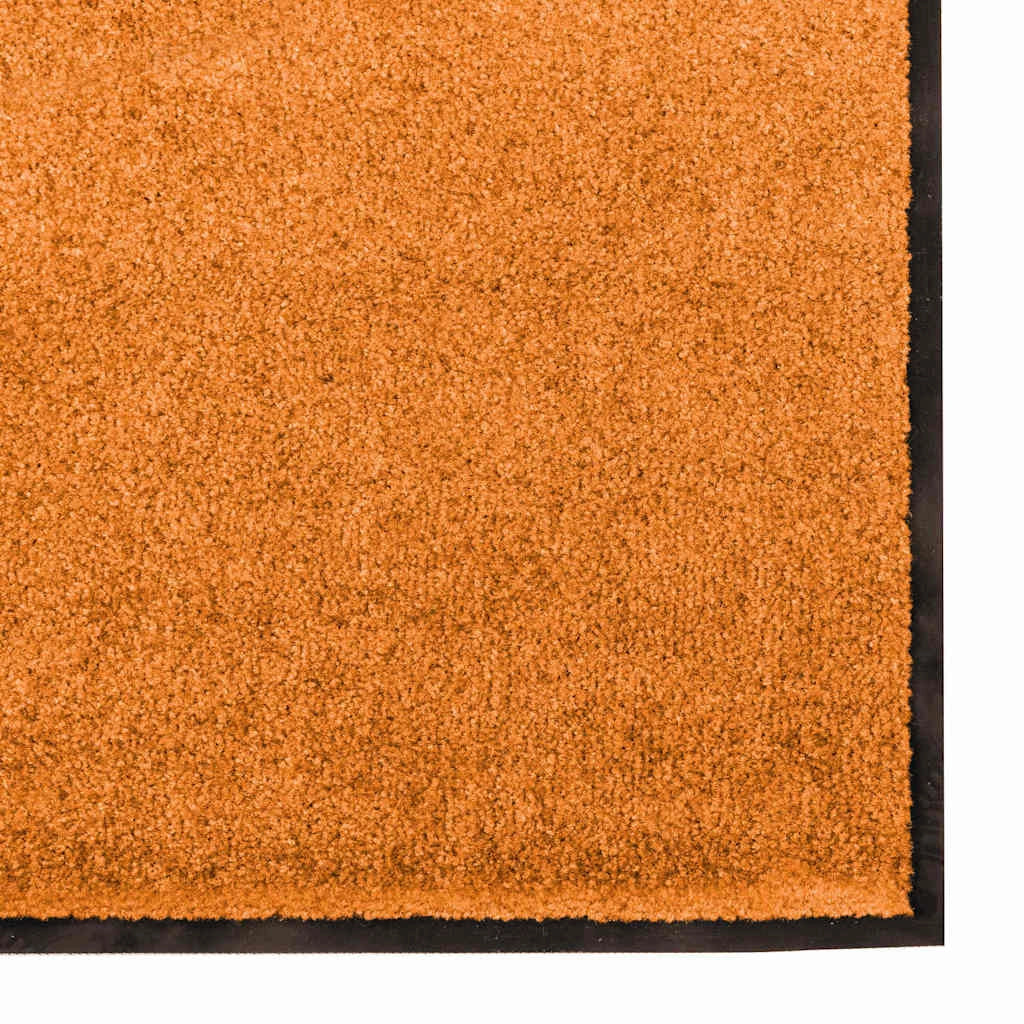 Zerbino d'ingresso moderno rettangolare 120 x 250 cm antiscivolo per interni/esterni in poliammide arancione 02_0057947
