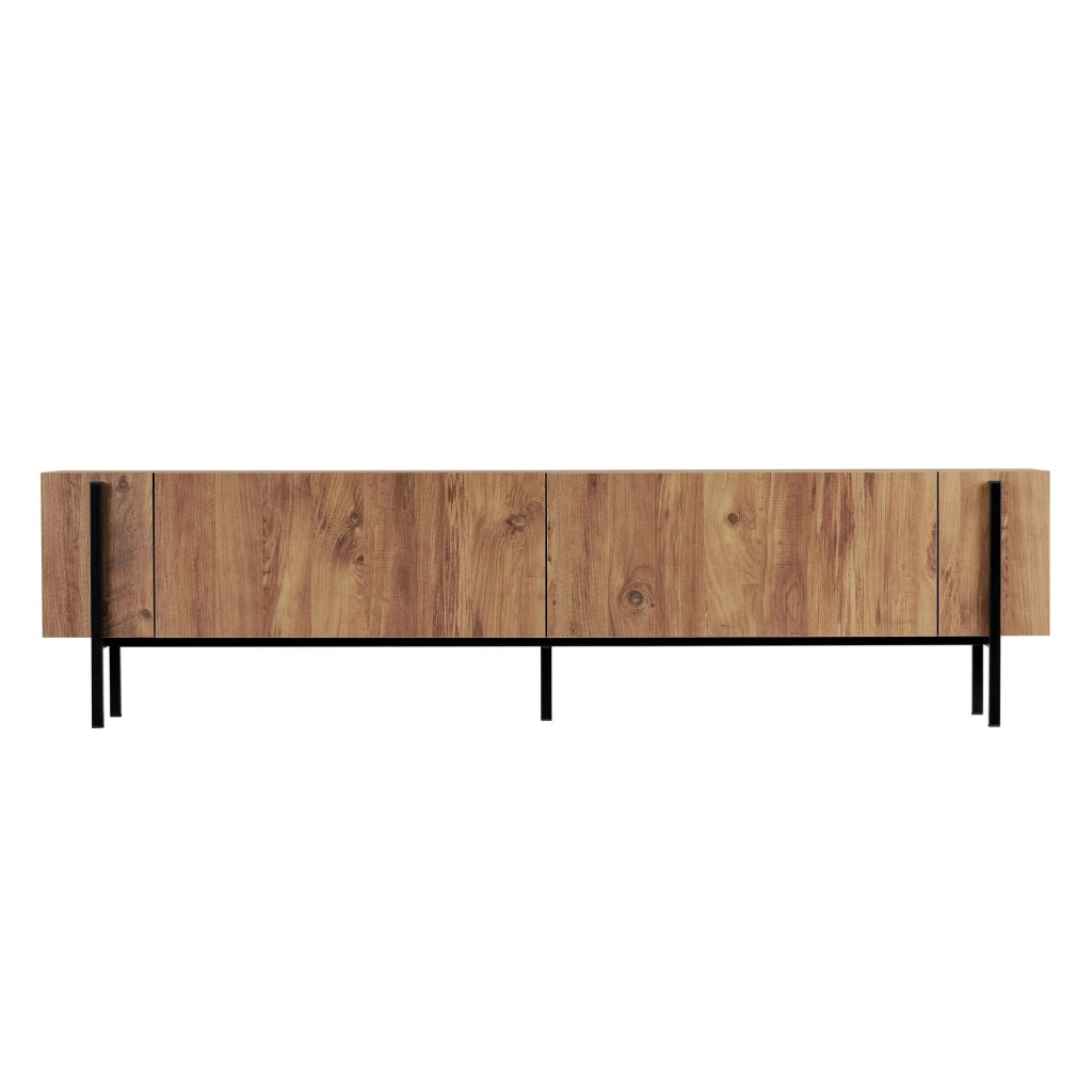 Noga, Mobile Porta tv 2 Ante, 180x30x45h cm Marrone Quercia