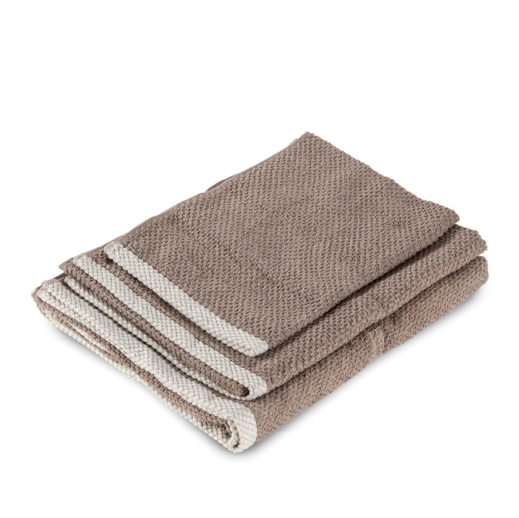 Set Asciugamani Bagno 3 Pezzi in Cotone 100% 430 GSM, Telo Doccia 70x140 cm, Asciugamano Viso 50x100 cm e Ospite 40x50 cm, Effetto Popcorn Morbido e Assorbente Cashmere-Beige