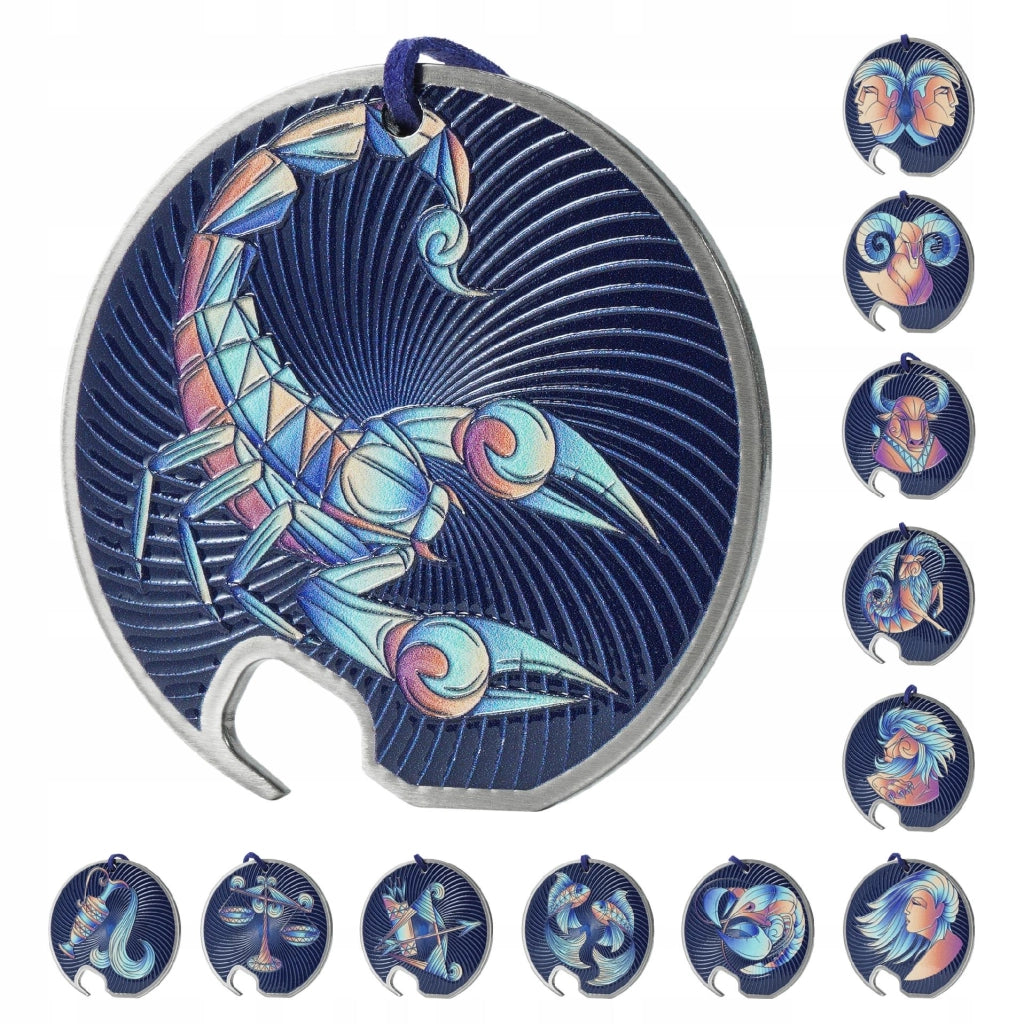 Apribottiglie in metallo KADAX, regalo per segno zodiacale Scorpione, resistente