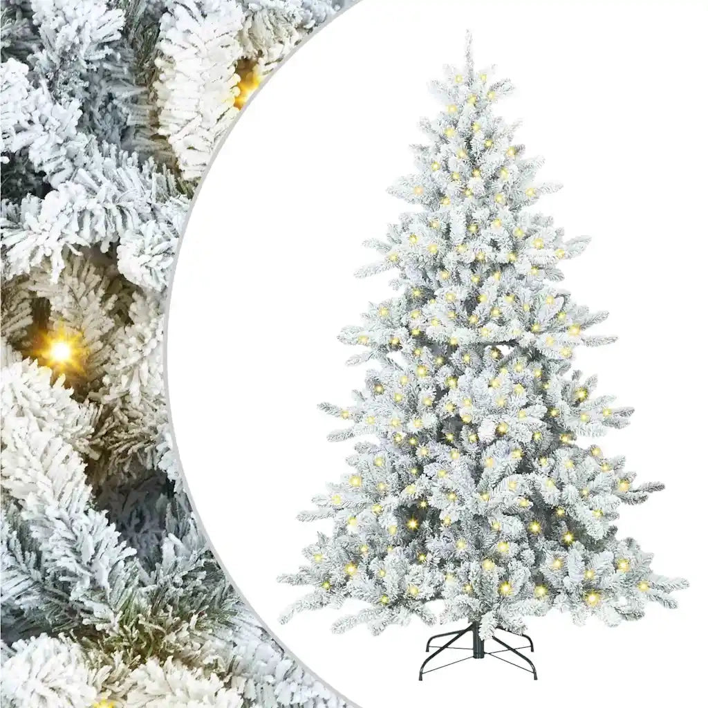 Albero di Natale Artificiale con Rami Pieghevoli Bianco 210 cm 3397727