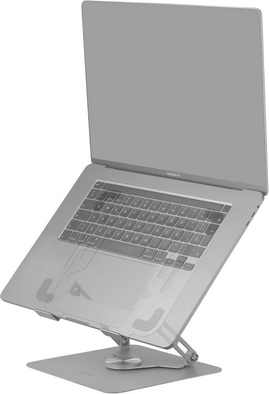 Supporto Portatile per Laptop e Tablet fino a 17", Regolabile in Altezza, Angolo e 360° di Rotazione, Design Leggero e Ripiegabile