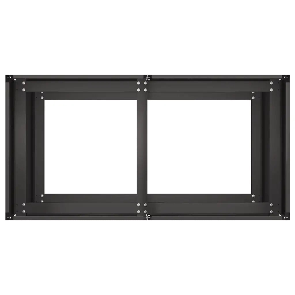 Fioriera Nera 80x40x80 cm in Acciaio Laminato a Freddo 860710