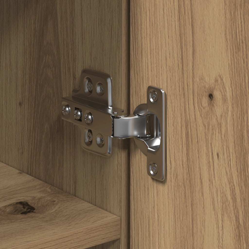 Highboard in Rovere Artigianale 80x35x180 cm in Legno Ingegnerizzato
