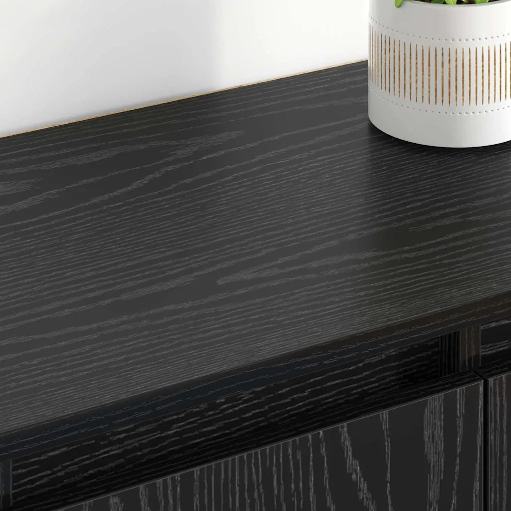 Credenza | Sideboards 2 pcs Rovere Nero 60 x 35 x 70 cm Legno multistrato