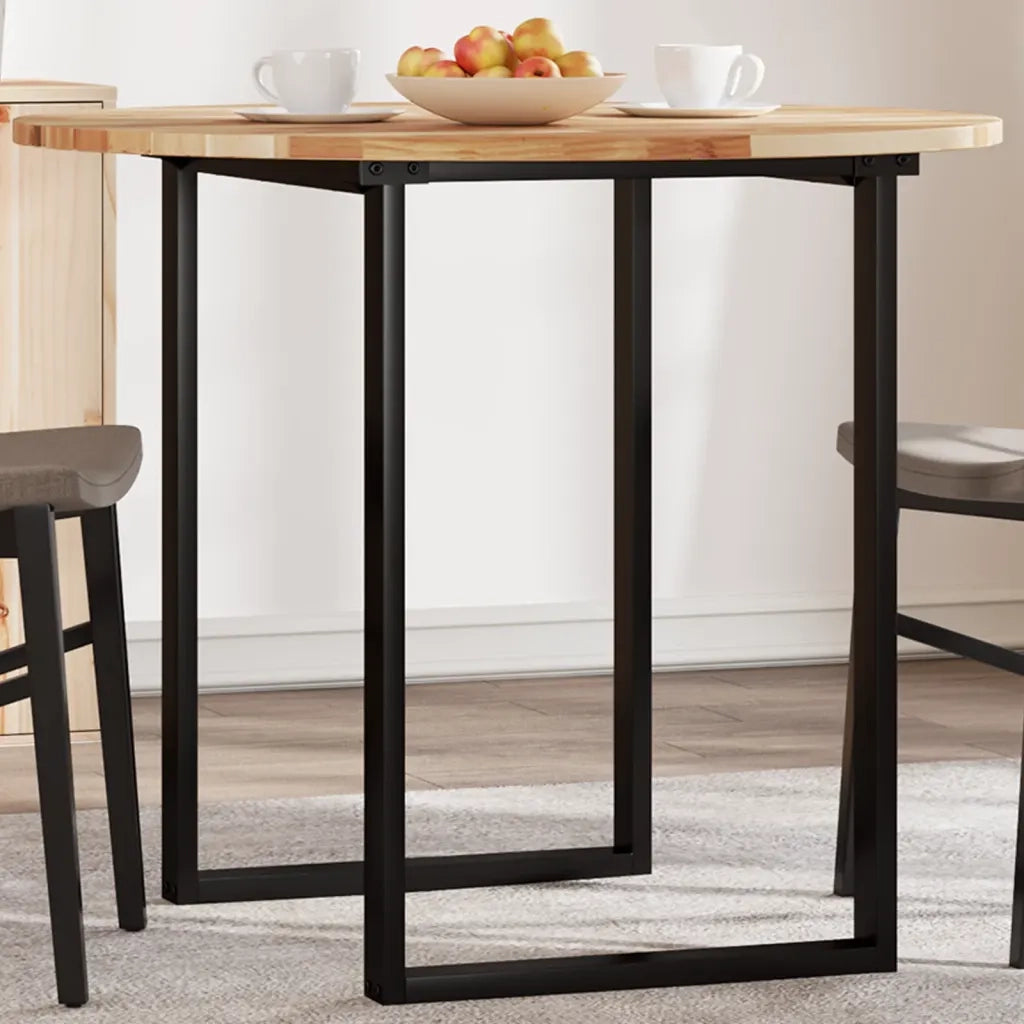 Piano Tavolo Rotondo Ã˜90x2 cm in Legno Massello di Acacia