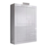 Credenza 4 porte ISORA - Bianco lucido - Design moderno e funzionale