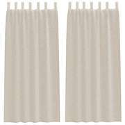 Tenda in Velo con tende 2 pz Sabbia 260 x 140 cm Poliestere