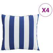 Cuscini Decorativi 4 pz | Cuscini per sedie Strisce Blu e Bianco 60x60 cm Tessuto