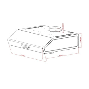 Gruppo cappa sottopensile Tornado 60 inox Samet