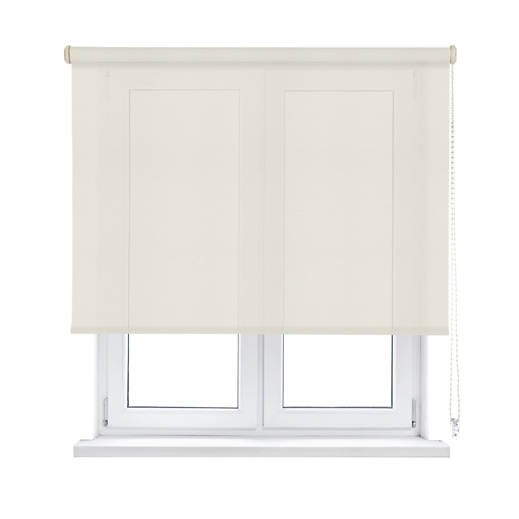 VIEWTEX Tenda a rullo Screen  10% Grado di apertura Lino bianco 150 x 250 cm - Made in Europe - 5 anni di garanzia