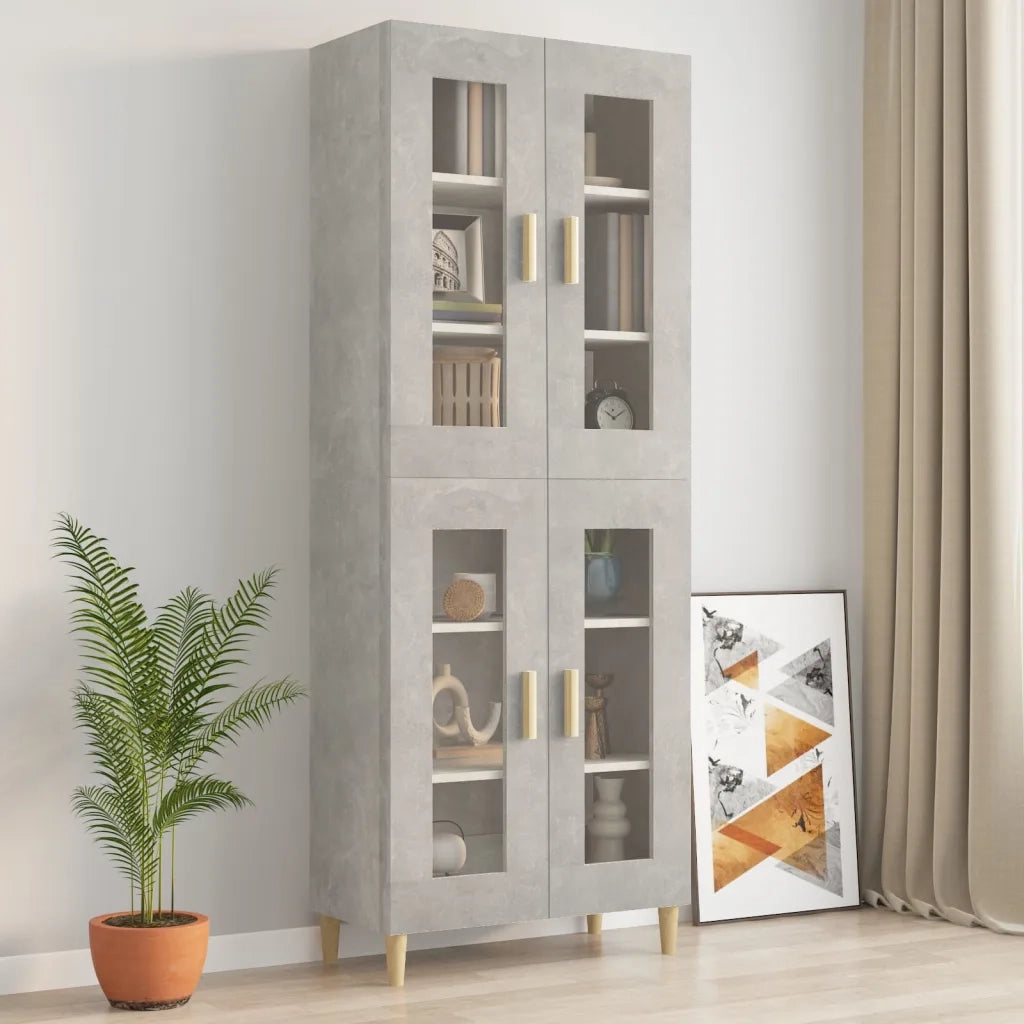 Armadietto Pensile a Parete Grigio Cemento 69,5x34x90 cm CFW8462497