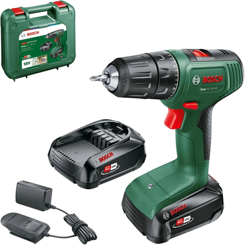 Bosch Avvitatore a batteria EasyDrill 18V-38 (1 batteria 2,0 Ah, sistema 18 volt, in valigetta)