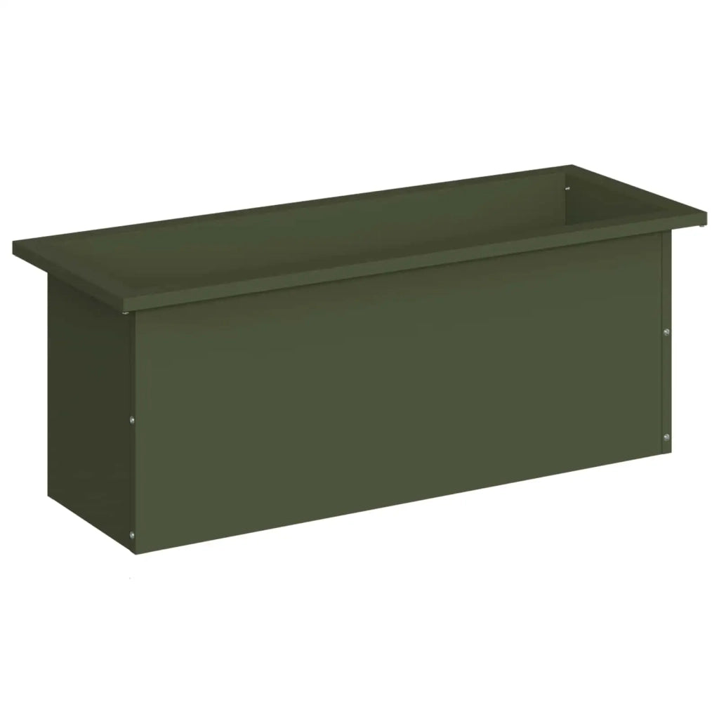 Fioriera da giardino con LED Verde Oliva 30 x 80 x 30 cm 8008104