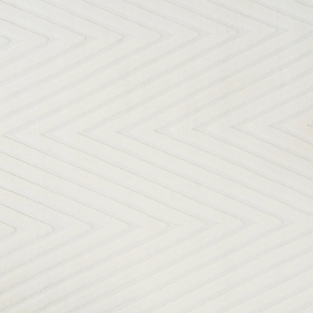 Tappeto da corridoio bianco sporco in jacquard, 160 x 230 cm, a pelo corto, forma rettangolare, per corridoio, con retro in poliestere, moderno
