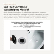 Stoppero per wc universale - Fermo all'impianto di scarico - Stoppero per doccia - Stoppero per vasca - Stoppero per impianto di scarico - Realizzato in metallo massivo - Con catena - Stoppero per impianto di scarico