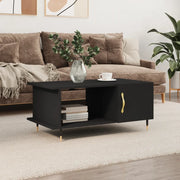 Tavolino da Salotto-Tavolino da soggiorno-Tavolo Nero 90x50x40 cm in Legno Multistrato 586314