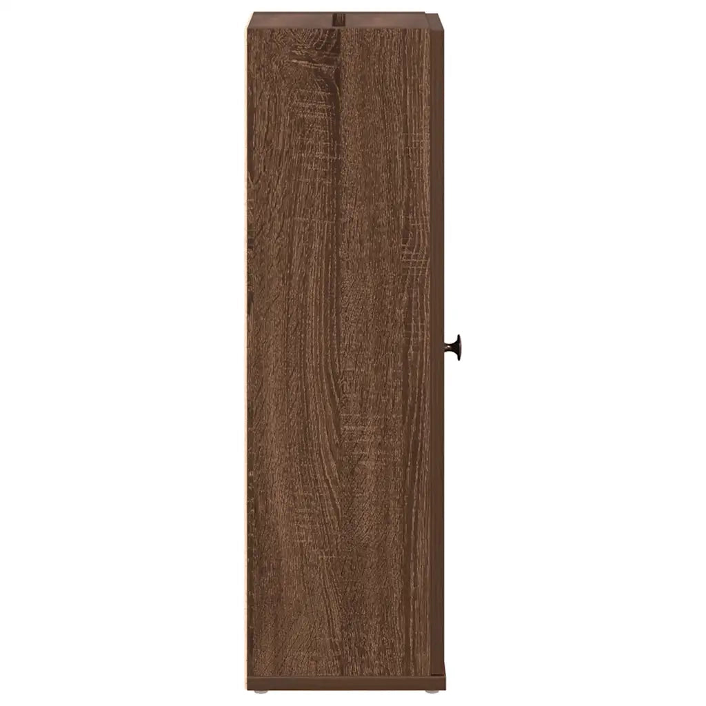 Mobile da Bagno con Portarotolo Rovere Marrone 20,5x22x72 cm 858521