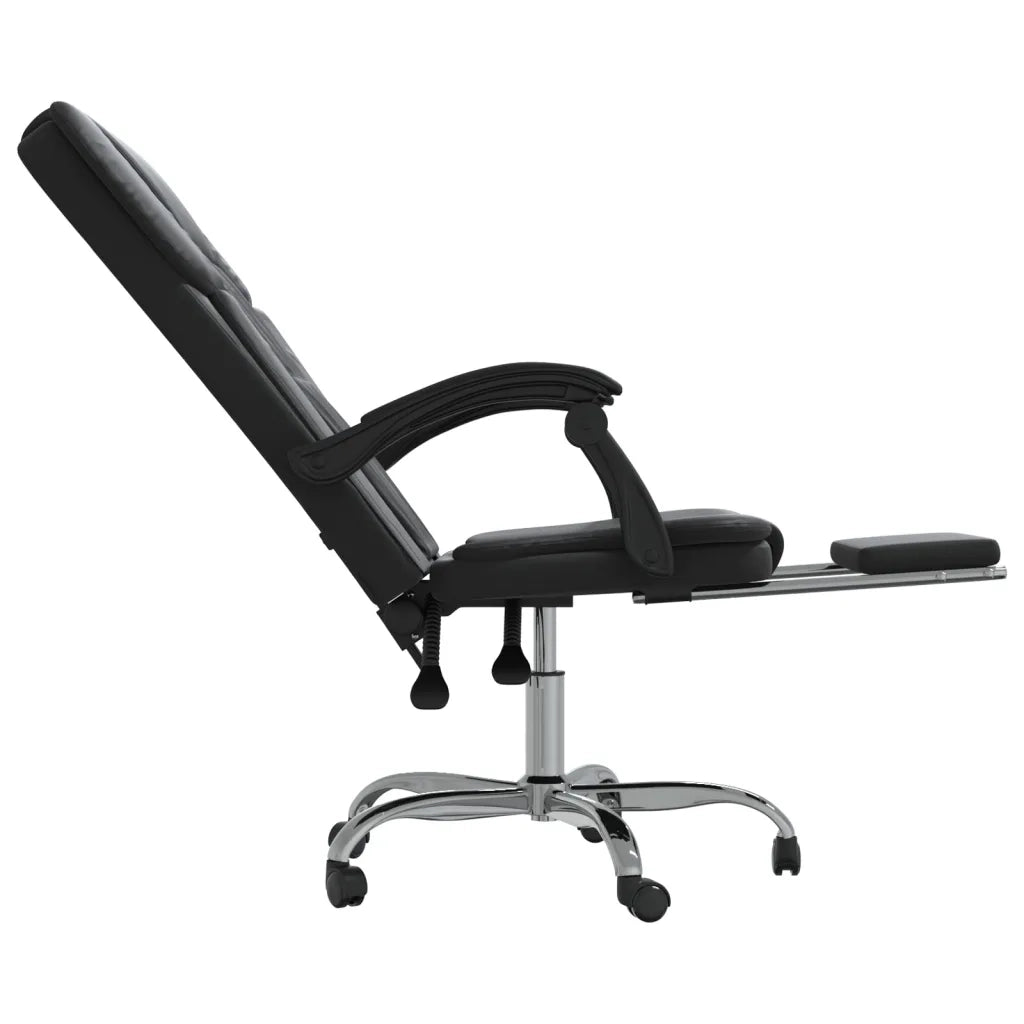 Poltrona da Ufficio Reclinabile Nera in Similpelle cod mxl 26553